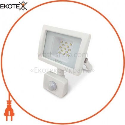 Vax 00-25-13 светодиодный прожектор velmax led 10вт 6200k 900lm 220v ip65 с датчиком движения (00-25-13) белый