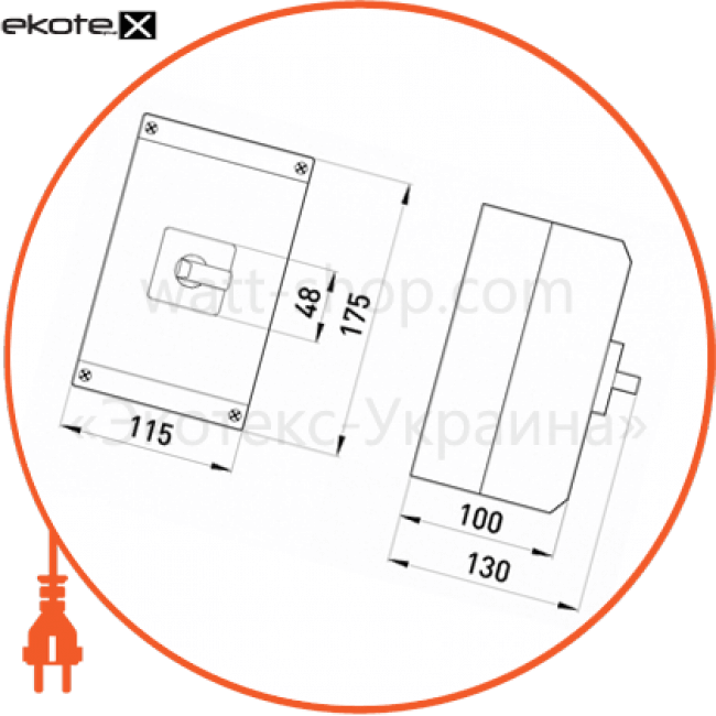 Enext i0360017 пакетный переключатель в корпусе e.industrial.sb.1-0-2.3.32, 3р, 32а (1-0-2)