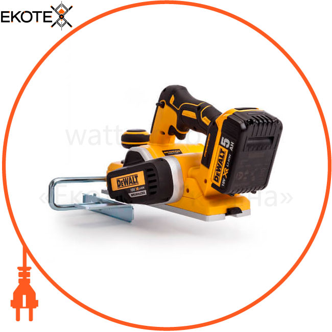 Рубанок акумуляторний бесщеточний DeWALT DCP580P2