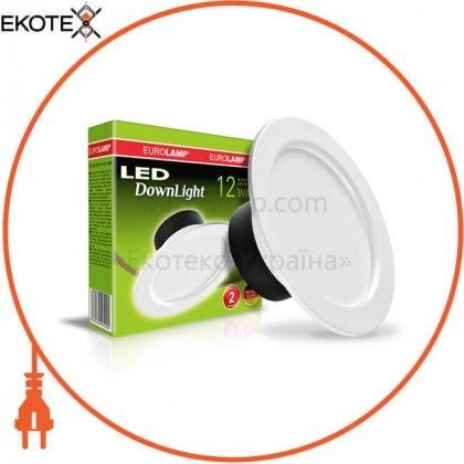 Eurolamp LED-DLR-12/3(Е) светодиодный eurolamp led светильник круглый downlight 12w 3000k