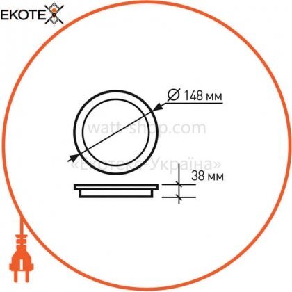 Eurolamp LED-DLR-12/3(Е) светодиодный eurolamp led светильник круглый downlight 12w 3000k