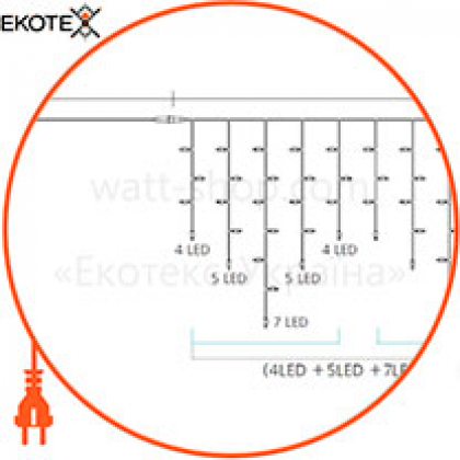 Гирлянда внутренняя DELUX ICICLE С 75 LED бахрома 2x0,7m синий/прозрачный IP20