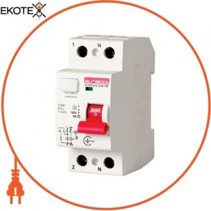 Enext p003011 выключатель дифференциального тока e.rccb.pro.2.80.100, 2р, 80а, 100ма