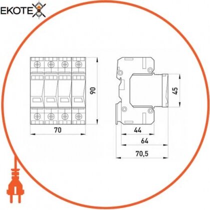 Enext 82.018 узип e.poii.3 + 1 класс ii + iii, 3 полюса + n-pe