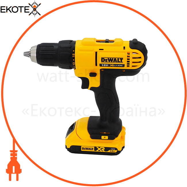 Дрель-шуруповерт аккумуляторная DeWALT DCD771D2