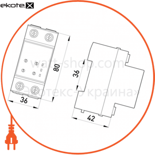 Enext p0690006 реле контроля напряжения однофазный e.control.v01, 25а