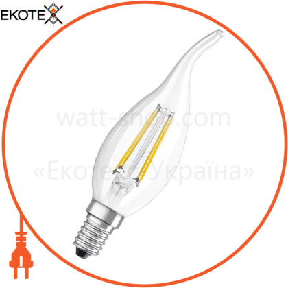 Лампа светодиодная LED CL BA 40 4W/827 230V FIL E14 6X1 OSRAM