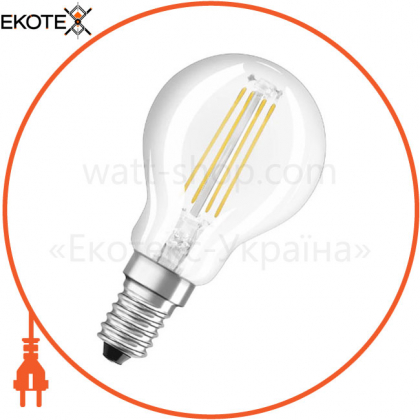 Лампа светодиодная LED CLP40 4W/827 230V FIL E14 FS1 OSRAM