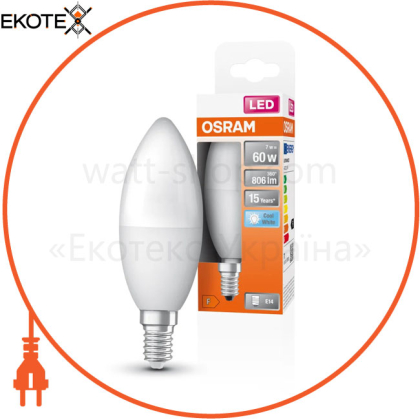 Лампа LED STAR CL B60 7,5W/840 230V FR E14 6X1 OSRAM