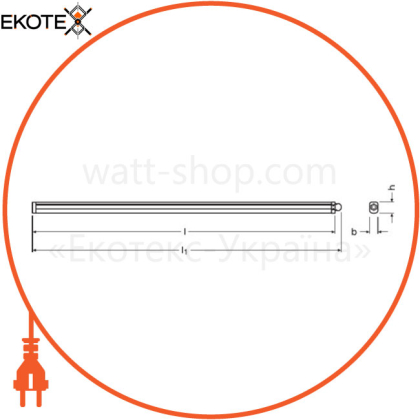 Светильник влагозащищенный к компактном корпусе ECO CLASS SLIM DAMP PROOF 1200 36W 6500K