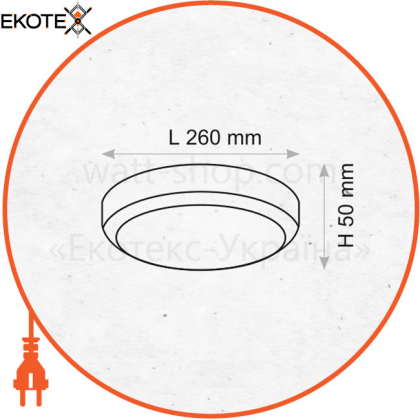 Светильник ERKA 4415 LED-B, настенно-потолочный, 15 W, 1500 lm, 4000K, круглый, белый/белый, IP 44