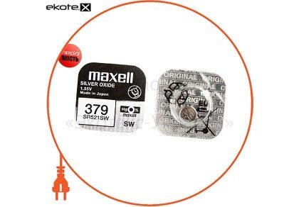 Maxell 18293000 оксид-серебряно-цинковые  батарейка maxell "таблетка" sr521sw 1шт/уп