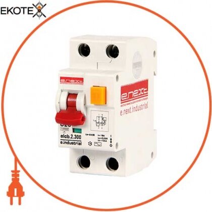 Enext i0230010 выключатель дифференциального тока (дифавтоматы) e.industrial.elcb.2.c20.300, 2р, 20а, с, 300ма