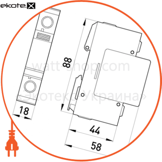 Enext i0340001 разрядник перенапряжения e.industrial.surge.spc.s.20.280.1, класс с, 1г, 280в