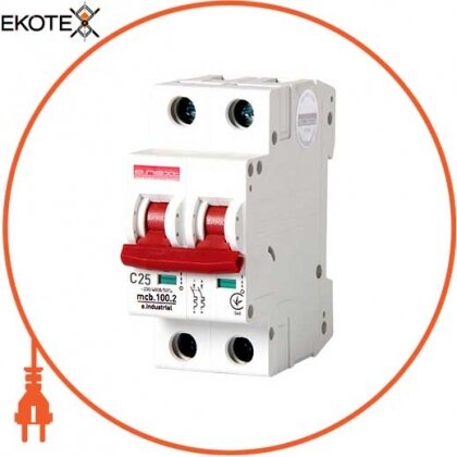 Enext i0180014 модульный автоматический выключатель e.industrial.mcb.100.2. c25, 2 р, 25а, c, 10ка