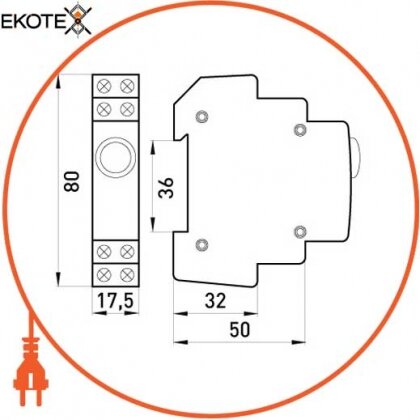 Enext p059002 індикатор на din-рейку e.i.din.220.green, зелений