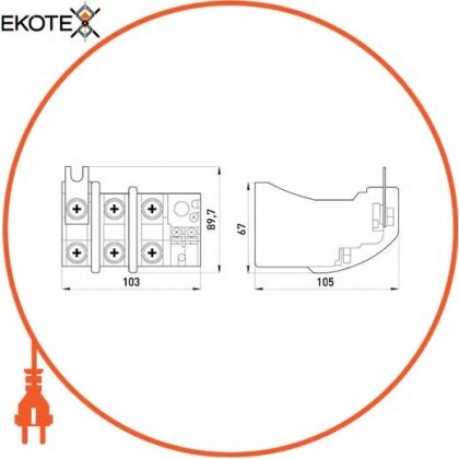 Enext i0110022 тепловое реле e.industrial.ukh.125.85.125, номин. ток 150а, диап. регул. 85-125 а