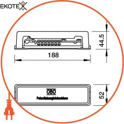 Enext 5015111 шина для уравнивания потенциалов для наружного монтажа obo bettermann