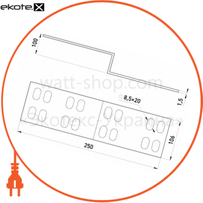 Enext 410-10P-R правосторонняя редукция легкая 100х100 мм