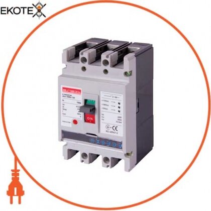 Enext i0770028 силовой автоматический выключатель e.industrial.ukm.100re.100 с электронным расцепителем, 3р, 100а