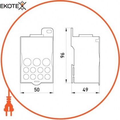 Enext p0680005 блок распределительный e.sn.pro. 400 на din-рейку, 400а (вход 1*95,,,185 кв. мм/выход 2*6...35, 5*2,5...16, 4*2,5...10 кв. мм)