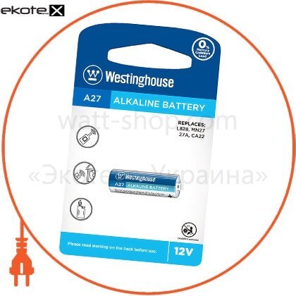 Westinghouse A27-BP1 щелочная аварийная батарейка westinghouse remote control alkaline a27 12v 1шт/уп blister