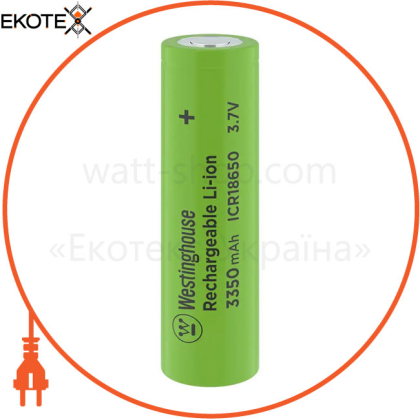 Акумулятор літій-іонний Westinghouse Li-ion INR18650F, 3,7V, 3350mAh, 1шт