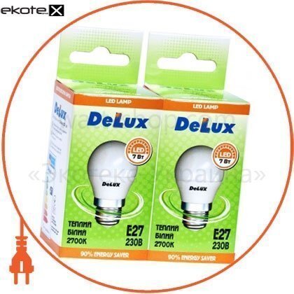 Delux 90005359 светодиод.лампа_delux_bl50p 7 вт_2700к 220в e27 (промо)