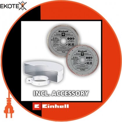 Einhell 4430865 угловая шлифовальная машина te-ag 125 ce kit