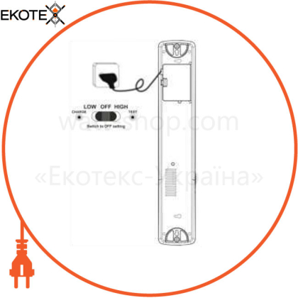 Светильник светодиодный аварийный REL-601LED (3.7V2Ah) 60 LED 4W 360x65x35 аккумуляторный