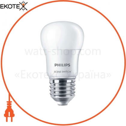 Philips 929001209007 лампа светодиодная philips scene switch p45 2s 6.5-60w e27 6500k