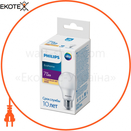 Светодиодная лампа Philips Ecohome LED Bulb 7W 500Lm E27 830 RCA