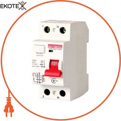 Enext s034008 выключатель дифференциального тока e.rccb.stand.2.40.10 2р, 40а, 10ma
