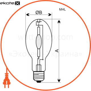 Electrum A-DM-0948 лампа металлогалогенная dm-150e ultralight / 4000k e27  - a-dm-0948