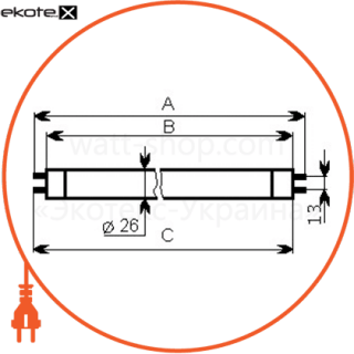 Electrum A-FT-0131 лампа el люм. 18/54 g13