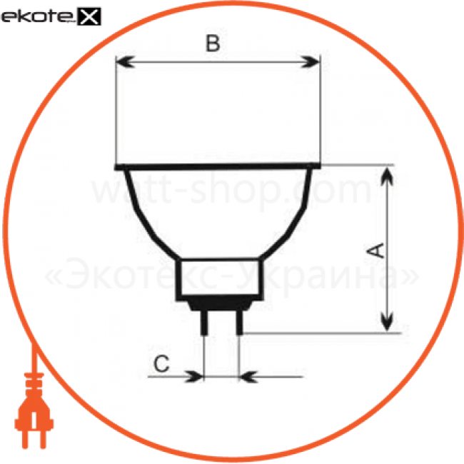 Electrum A-HD-0067 лампа галогенная mr-16 20w 38гр  - a-hd-0067