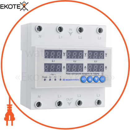 Реле контролю напруги та струму RKV 4P 63А