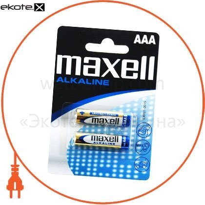 Maxell 723920.04 щелочная батарейка maxell alkaline aaа/lr03 2шт/уп blister