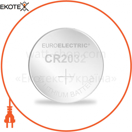 EUROELECTRIC Батарейка літієва CR2032 3V блистер 1шт