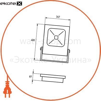 Euroelectric LED-FLR-SMD-150 euroelectric led smd прожектор черный с радиатором 150w 6500k (4)