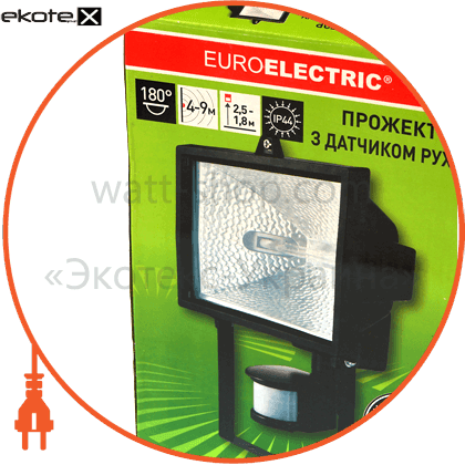 Eurolamp ST-500BH euroelectric прожектор с датчиком движения 180`, 4-9 м, ip64