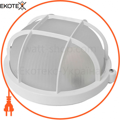 Світильник НПП-65 коло білий опал.з гратами ПС-1051-11-1 / 1