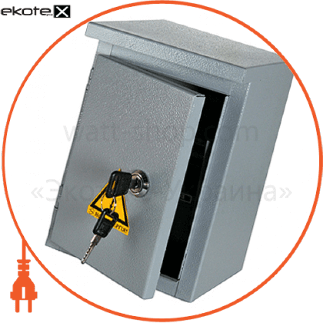 Enext s0100128 корпус e.mbox.stand.n.06.z металлический, под 6мод., герметичный ip54, навесной, с замком