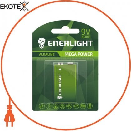 Enerlight 90220101 батарейка enerlight mega power 6lr61 bli 1