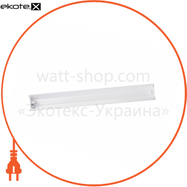 Delux 10080656 светильник люминесцентный flp 2x58w rw с отражателем