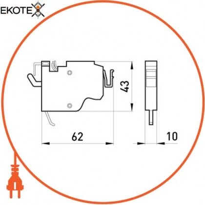 Enext i0030004 дополнительный контакт e.industrial.ukm.400-800.f