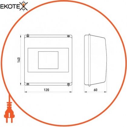 Enext CSU1035 корпус пластиковый 8-модульный e.plbox.stand.08, без дверцы