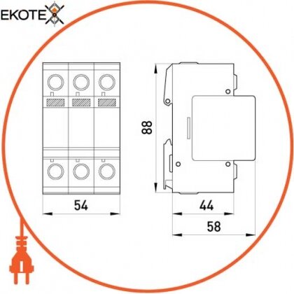 Enext i0340007 разрядник перенапряжения e.industrial.surge.spc.s.20.385.3, класс с, 3р, 385в