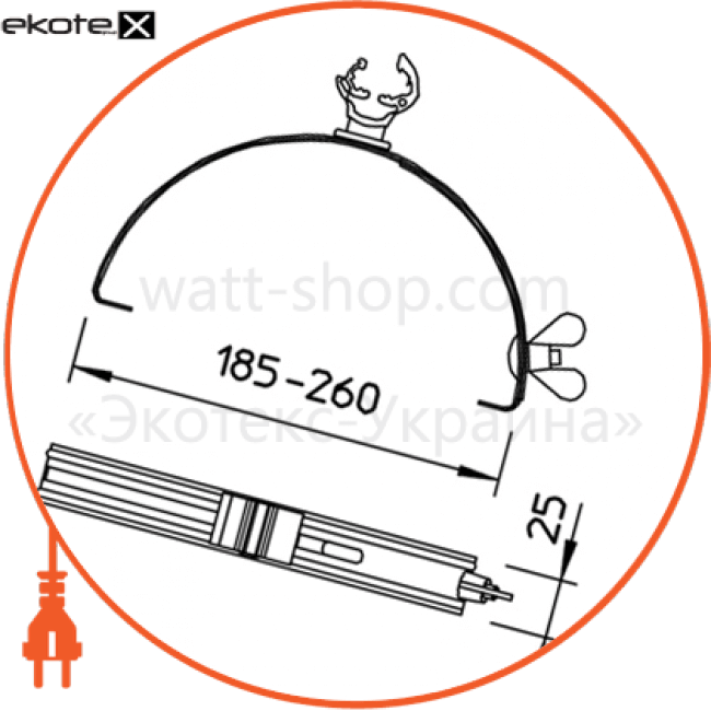 Enext 5202515 кровельный держатель проволоки