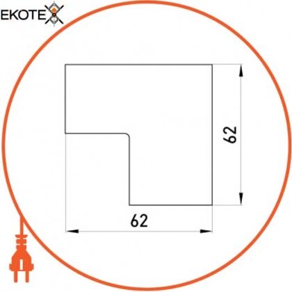 Enext s4033010 внутренний угол e.trunking.blend.in.stand.100.40 для короба 100х40мм